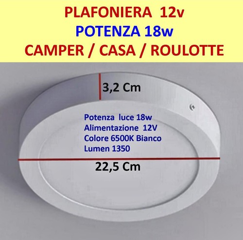 Led soffitto plafoniera - a, 18w
