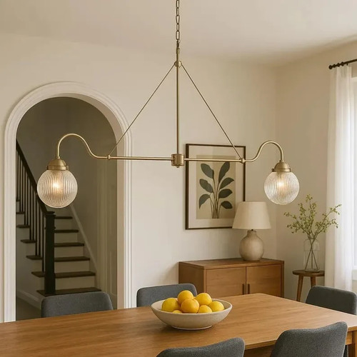 Lampadario lineare ottone - lineare, in