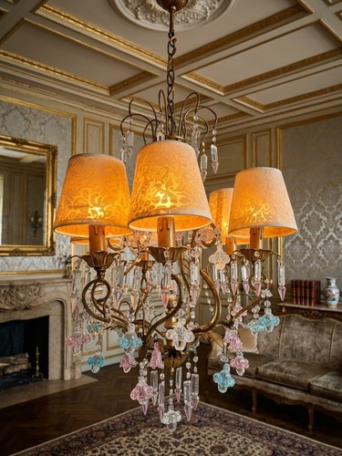 Lampadario antico italiano sei - lampadario,