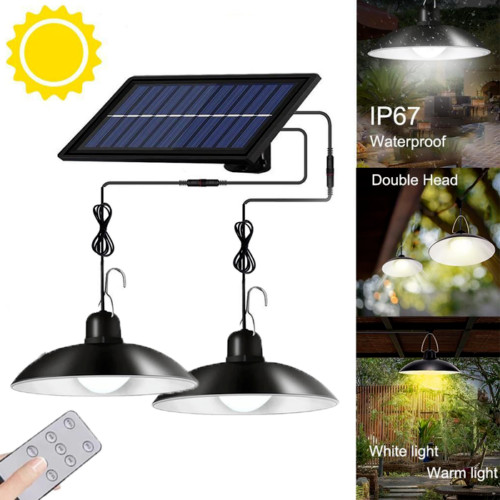 Lampadario con pannello solare - lampadario,