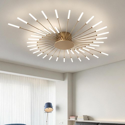 Lampadario led moderno oro - , 128