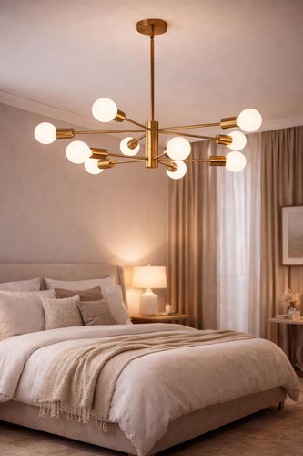 Lampadario moderno ottone - lampadario, in